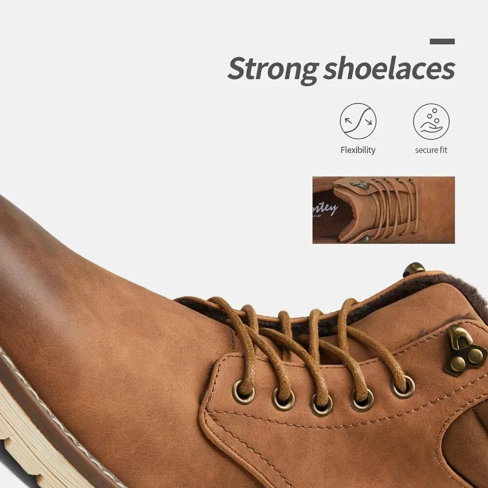 〽️Men's Chukka Hiking Boots Brown Casual Comfortable Waterproof Lace Up Shoes